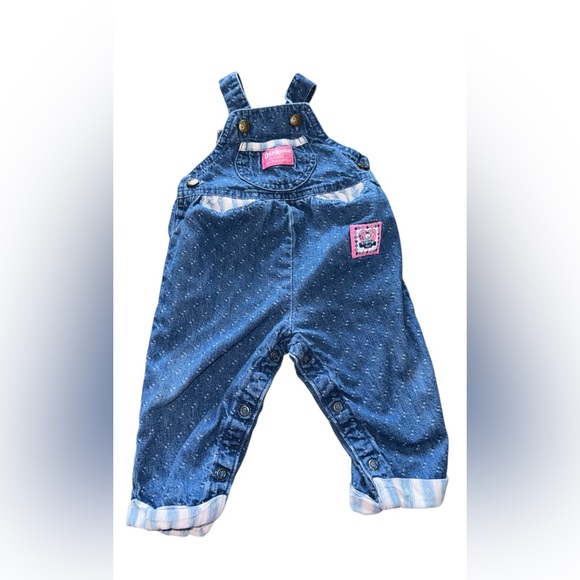 Vintage Osh Kosh B’Gosh Baby Girl Denim Overalls